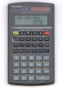 Sharp scientific calculator